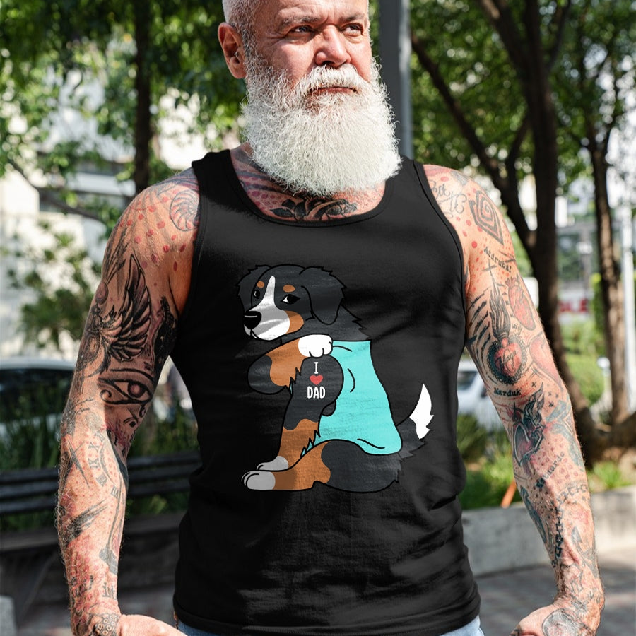 Dog Love Shirt, Dog Lover Gift T-Shirt/Hoodie/Sweatshirt HLT00 - Bernese Mountain Dog I Love Dad Funny Dog T-Shirt