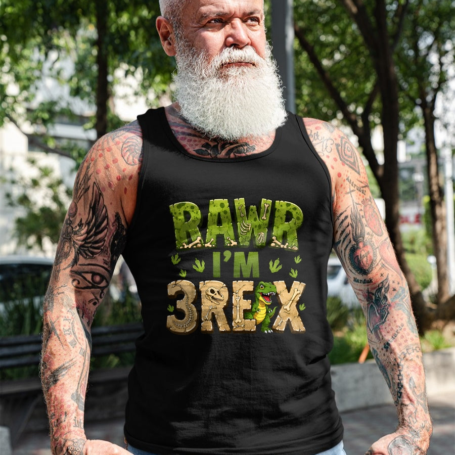 Best Dinosaur Lover Shirt, Funny Dinosaur UnisexT-Shirt/Hoodie/Sweatshirt HLT00 - 3 Year Old Dinosaur Birthday Boys Rawn Im 3-Rex T-Shirt