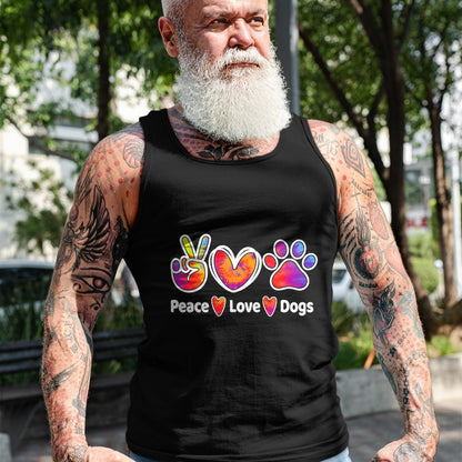Dog Love Shirt, Dog Lover Gift T-Shirt/Hoodie/Sweatshirt HLT00 - Dog Lover Peace Love Dogs Funny Cute Puppy Paw Tie Dye T-Shirt