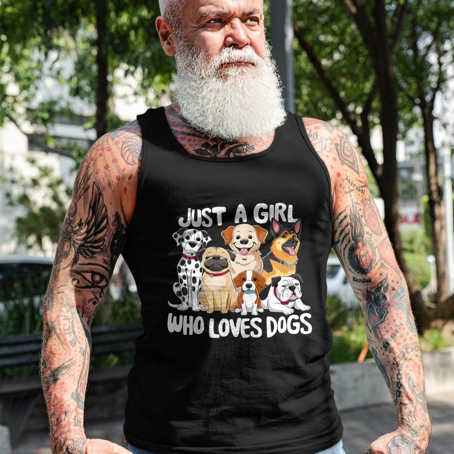 Dog Love Shirt, Dog Lover Gift T-Shirt/Hoodie/Sweatshirt HLT00 - Dog Lover Just a Girl who loves Dogs T-Shirt