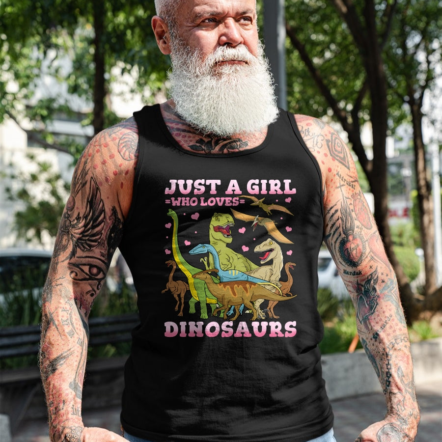 Best Dinosaur Lover Shirt, Funny Dinosaur UnisexT-Shirt/Hoodie/Sweatshirt HLT00 - Dinosaur Just a Girl Who Loves Dinosaurs Brachiosaurus T-Shirt