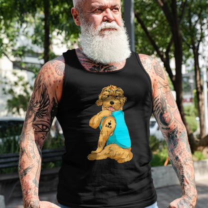 Dog Love Shirt, Dog Lover Gift T-Shirt/Hoodie/Sweatshirt HLT00 - Golden Doodle I Love Dad Tattoo Apparel, Dog Dad Gifts Dads T-Shirt