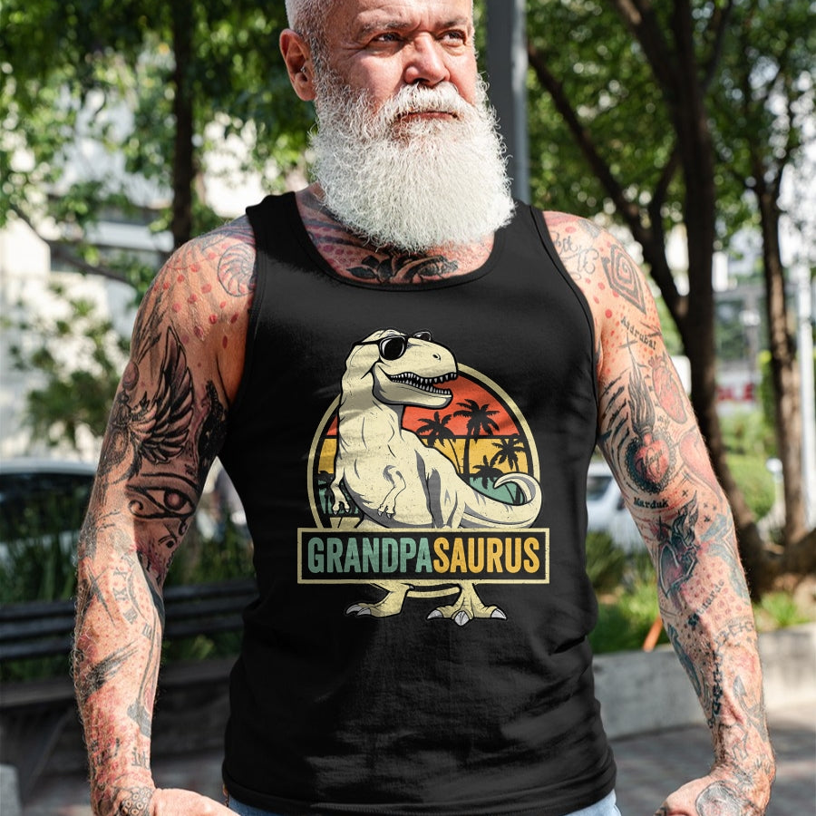 Best Dinosaur Lover Shirt, Funny Dinosaur UnisexT-Shirt/Hoodie/Sweatshirt HLT00 - Grandpasaurus T Rex Dinosaur Grandpa Saurus Family Matching T-Shirt