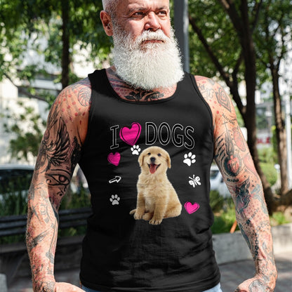 Dog Love Shirt, Dog Lover Gift T-Shirt/Hoodie/Sweatshirt HLT00 - I Love Dogs Shirt - Golden Labrador retriever t shirt T-Shirt