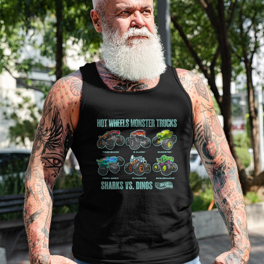 Best Dinosaur Lover Shirt, Funny Dinosaur UnisexT-Shirt/Hoodie/Sweatshirt HLT00 - Hot Wheels Monster Trucks Sharks vs. Dinos T-Shirt Tee for Men Women Boys and Girls