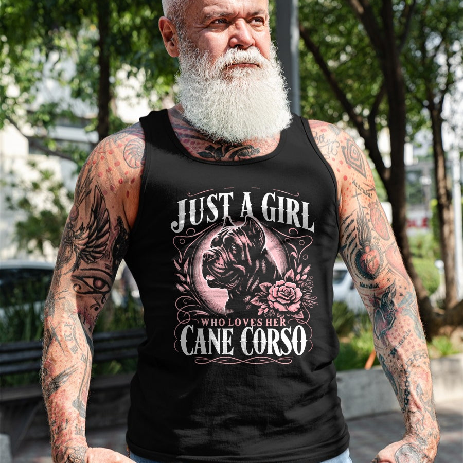 Dog Love Shirt, Dog Lover Gift T-Shirt/Hoodie/Sweatshirt HLT00 - Cane Corso Just A Girl Who Loves Her Cane Corsos Dog T-Shirt