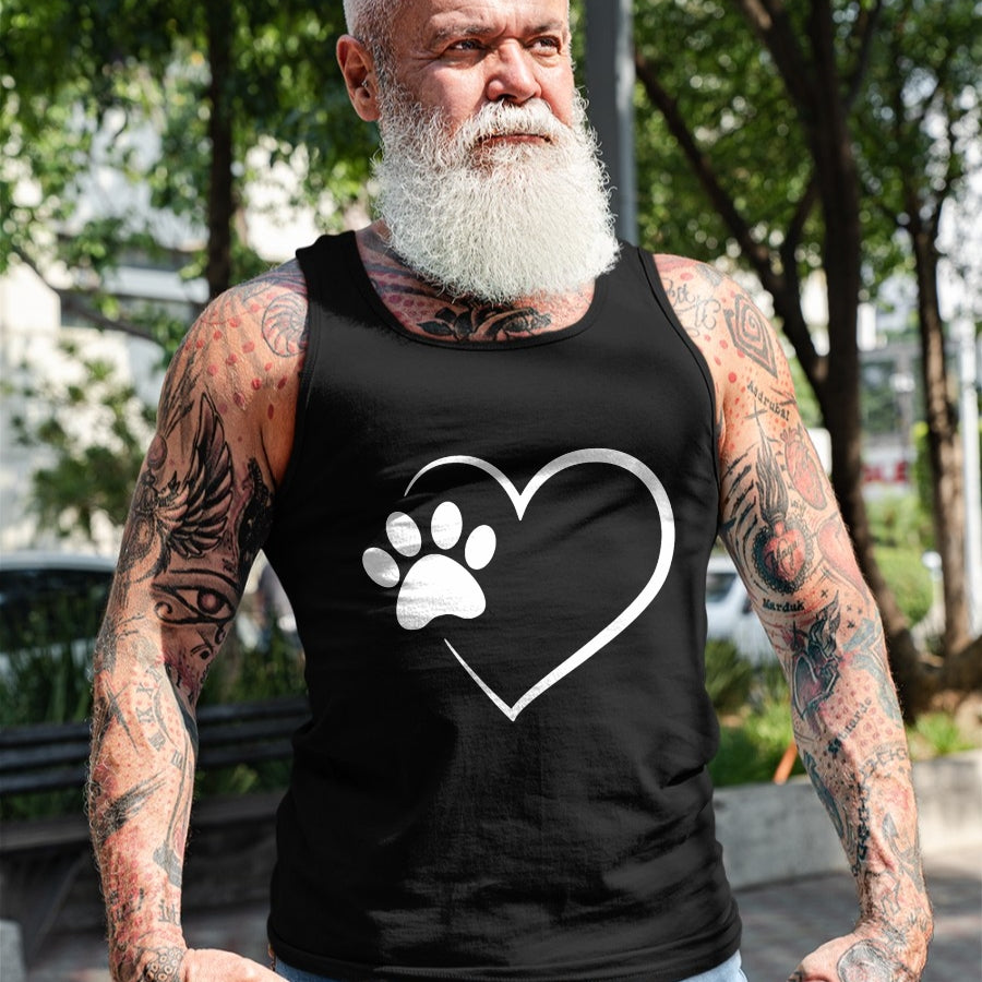 Dog Love Shirt, Dog Lover Gift T-Shirt/Hoodie/Sweatshirt HLT00 - Dog Paw Heart - Dog Lover Gift for Dog Moms T-Shirt
