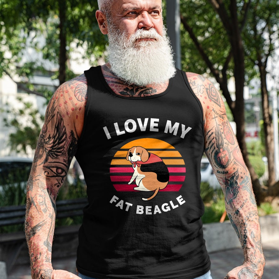 Dog Love Shirt, Dog Lover Gift T-Shirt/Hoodie/Sweatshirt HLT00 - I Love My Fat Beagle - Beagle Dog T-Shirt
