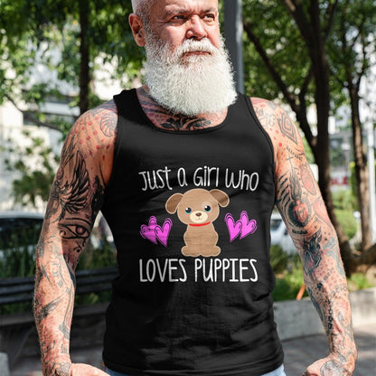 Dog Love Shirt, Dog Lover Gift T-Shirt/Hoodie/Sweatshirt HLT00 - JUST A GIRL WHO LOVES PUPPIES Cute Puppy Dog Toddler Kids T-Shirt