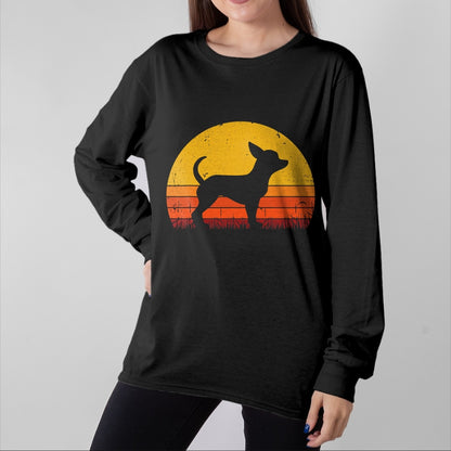 Dog Love Shirt, Dog Lover Gift T-Shirt/Hoodie/Sweatshirt HLT00 - Retro Chihuahua Men Women Dog Mom Dad Chihuahua T-Shirt