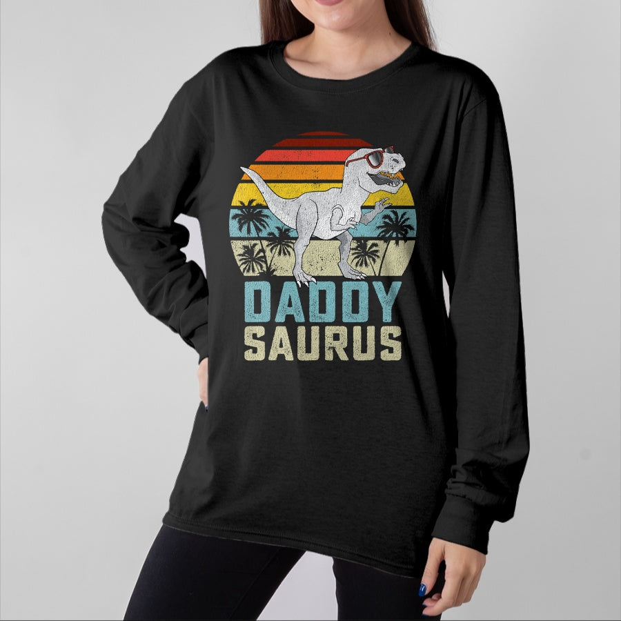 Best Dinosaur Lover Shirt, Funny Dinosaur UnisexT-Shirt/Hoodie/Sweatshirt HLT00 - Daddysaurus T Rex Dinosaur Daddy Saurus Family Matching T-Shirt (2)
