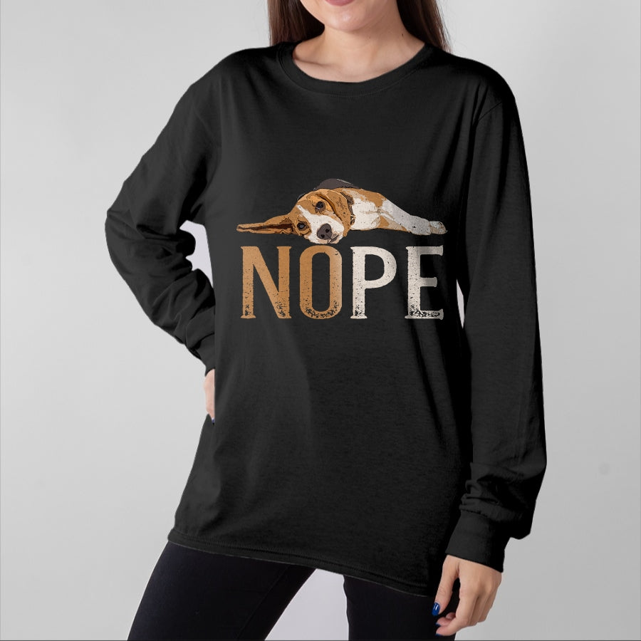 Dog Love Shirt, Dog Lover Gift T-Shirt/Hoodie/Sweatshirt HLT00 - Nope Lazy Beagle Funny Dog Lover Vintage Cute Beagle Mom T-Shirt