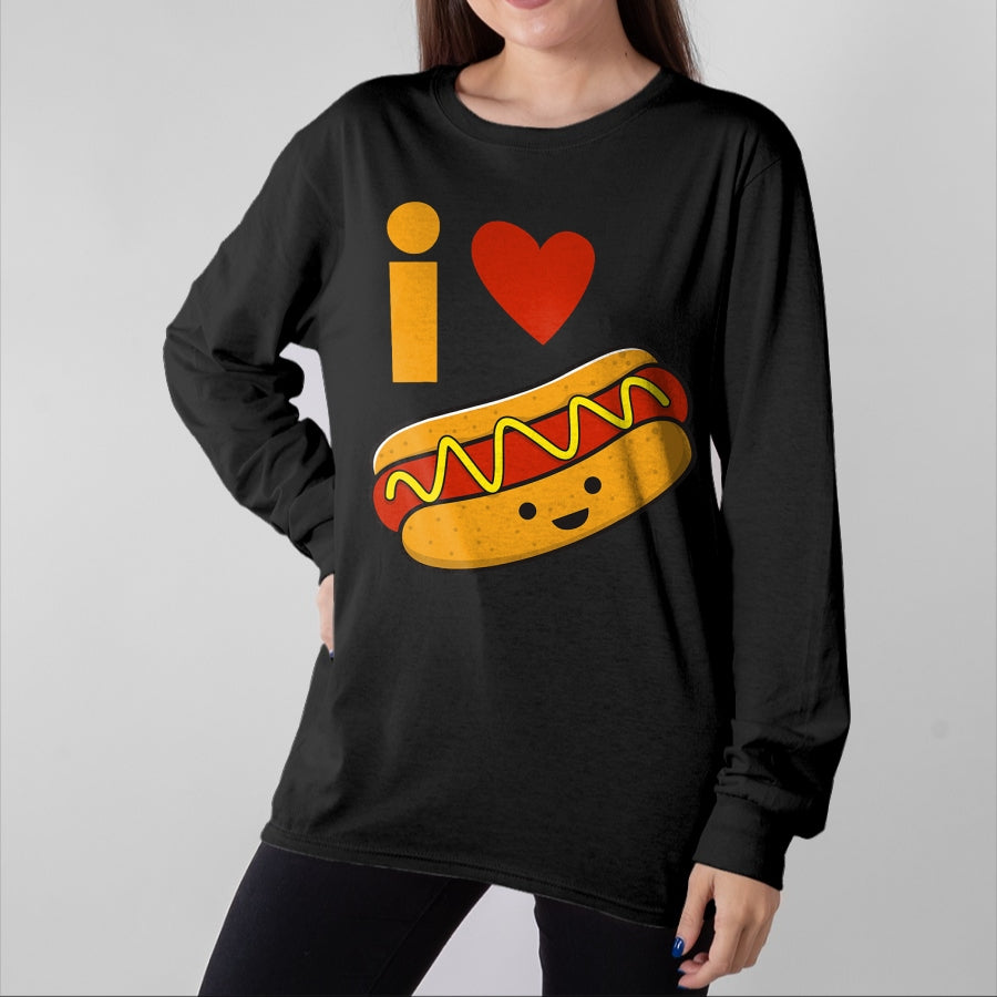 Dog Love Shirt, Dog Lover Gift T-Shirt/Hoodie/Sweatshirt HLT00 - I Love Hot Dog Shirt T-Shirt