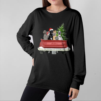 Dog Love Shirt, Dog Lover Gift T-Shirt/Hoodie/Sweatshirt HLT00 - Cute Great Dane Christmas Top, Dog Mom Owner Vintage Truck T-Shirt