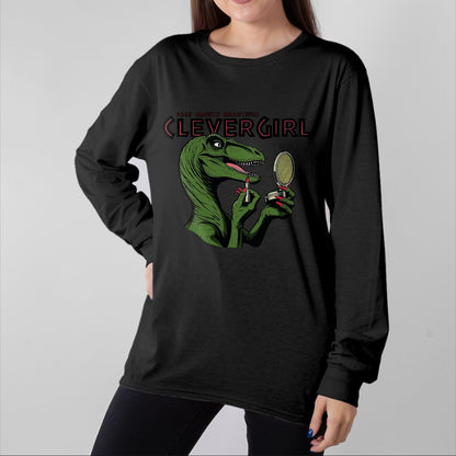 Best Dinosaur Lover Shirt, Funny Dinosaur UnisexT-Shirt/Hoodie/Sweatshirt HLT00 - Easy Breezy Beautiful Clever Girl Dinosaur T-Shirt