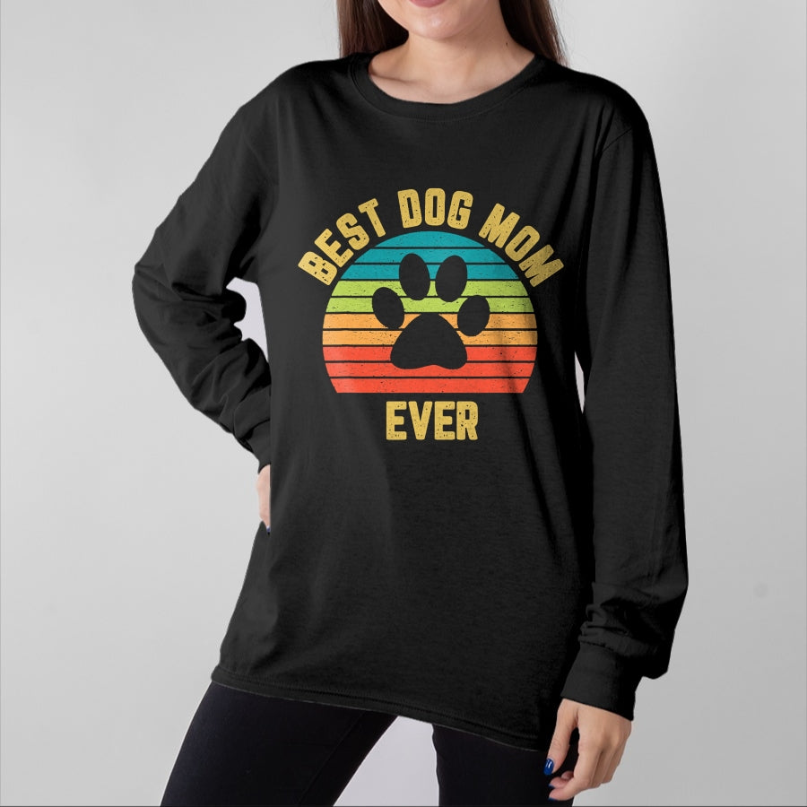Dog Love Shirt, Dog Lover Gift T-Shirt/Hoodie/Sweatshirt HLT00 - Vintage Dog Mom Shirt Mother Loves Dogs Mama Colorful Design T-Shirt
