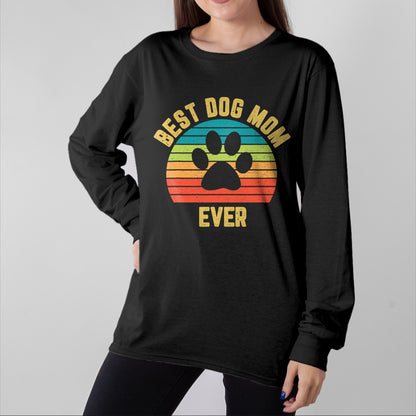 Dog Love Shirt, Dog Lover Gift T-Shirt/Hoodie/Sweatshirt HLT00 - Vintage Dog Mom Shirt Mother Loves Dogs Mama Colorful Design T-Shirt