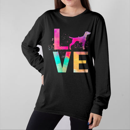Dog Love Shirt, Dog Lover Gift T-Shirt/Hoodie/Sweatshirt HLT00 - Colorful Vizsla Dog Mom Gifts Vizsla T-Shirt