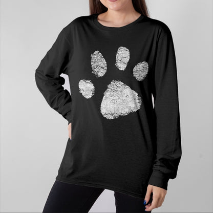 Dog Love Shirt, Dog Lover Gift T-Shirt/Hoodie/Sweatshirt HLT00 - Dog Lovers Long Sleeve Shirt Women Men Paw Print Dog Mom Long Sleeve T-Shirt