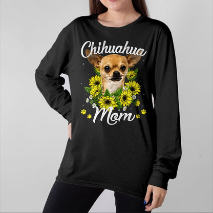Dog Love Shirt, Dog Lover Gift T-Shirt/Hoodie/Sweatshirt HLT00 - Dog Mom Sunflower Gift Love Dogs and Flowers T-Shirt