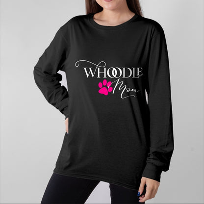 Dog Love Shirt, Dog Lover Gift T-Shirt/Hoodie/Sweatshirt HLT00 - Whoodle Mom Pink Dog Paw Gift T-Shirt