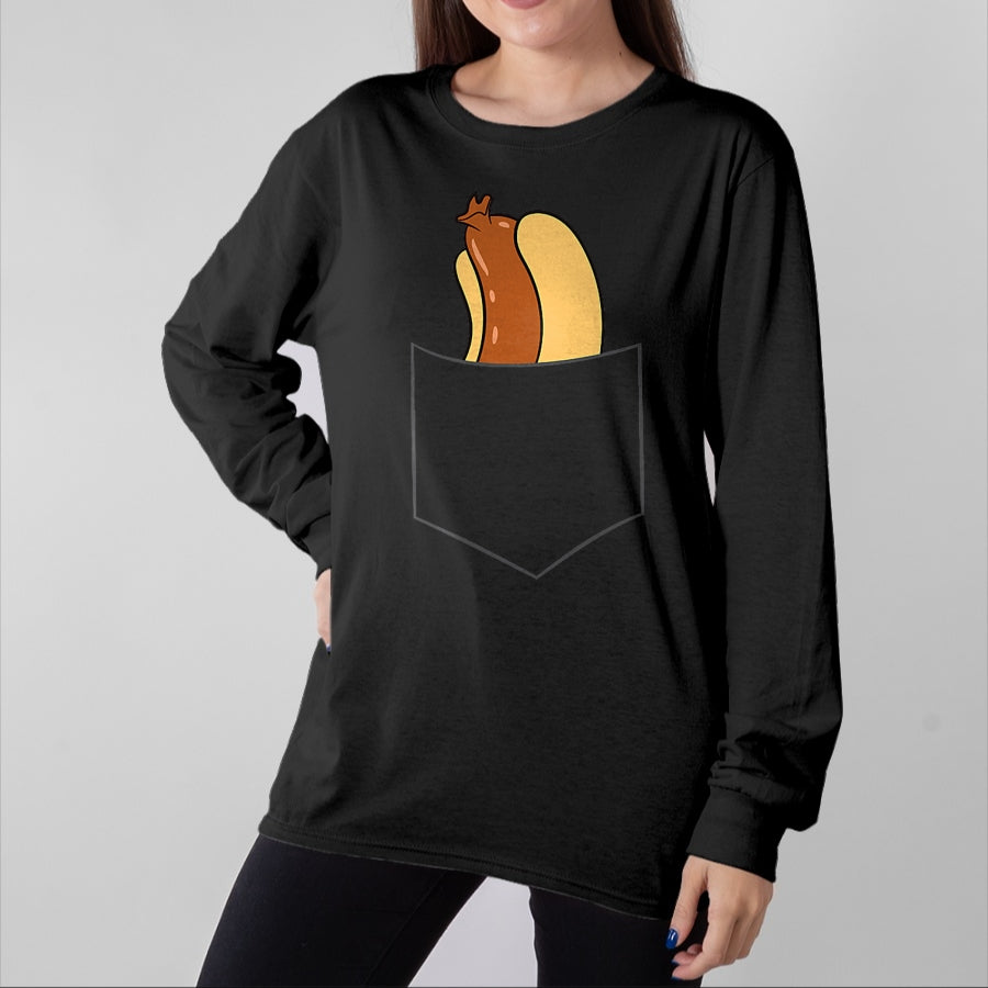 Dog Love Shirt, Dog Lover Gift T-Shirt/Hoodie/Sweatshirt HLT00 - Hotdog In A Pocket Love Hotdog Pocket Hot Dog T-Shirt
