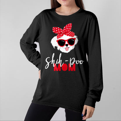 Dog Love Shirt, Dog Lover Gift T-Shirt/Hoodie/Sweatshirt HLT00 - Dog Lovers T Shirt Shih-Poo Mom Fur Mama Shirt T-Shirt