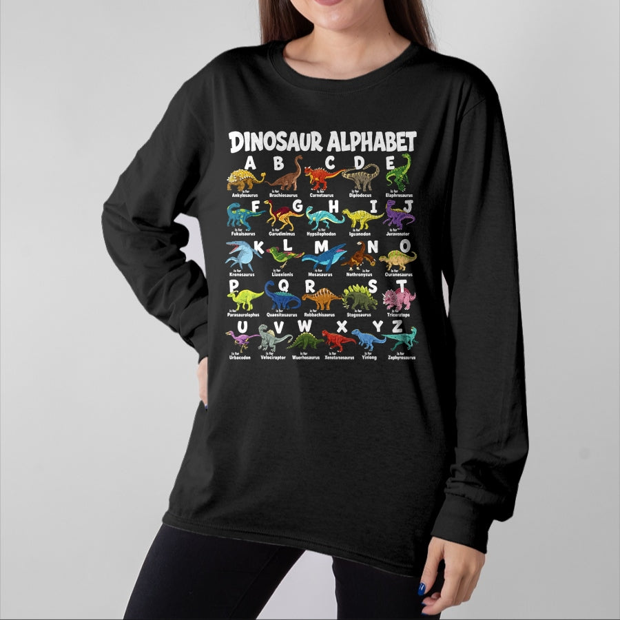 Best Dinosaur Lover Shirt, Funny Dinosaur UnisexT-Shirt/Hoodie/Sweatshirt HLT00 - Dinosaurs Alphabet Funny ABC Dino Identification Boys Girls T-Shirt