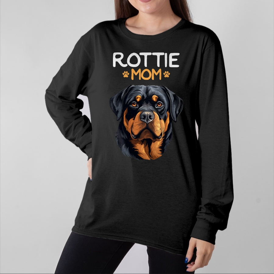 Dog Love Shirt, Dog Lover Gift T-Shirt/Hoodie/Sweatshirt HLT00 - Rottie Mom Rottweiler Dog Mama T-Shirt