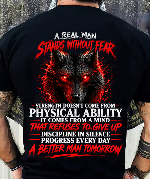 ANIMAL WOLF - A REAL MAN STANDS WITHOUT FEAR - TOBY00 (SKU2609-245)