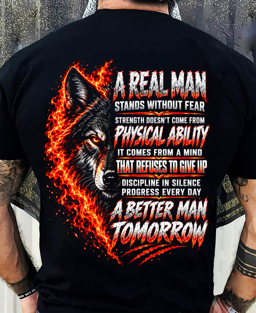 ANIMAL WOLF - A REAL MAN STANDS WITHOUT FEAR - TOBY00 (SKU2609-275)