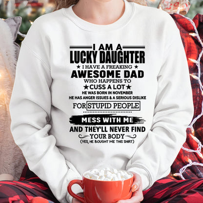 November - I'm Lucky Daughter - Gift for Daughter from Dad - TOBY11 (SKU-T1406DD-11)
