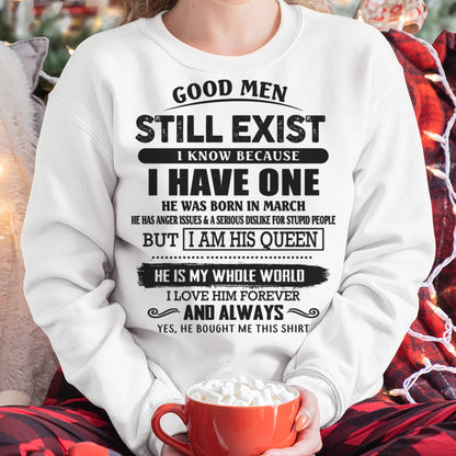 March - Good Men Still Exist - Perfect Gift For Girlfriend, Wife From Husband - TOBY03 (SKU07-166-03)