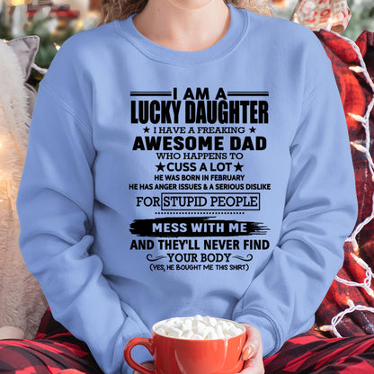 February - I'm Lucky Daughter - Gift for Daughter from Dad - TOBY02 (SKU-T1406DD-02)