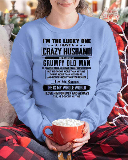 I am Lucky One I Have A Crazy Husband - Gift for Wife From Husband - TOBY00 (SKUT-LUCKYONE-00)