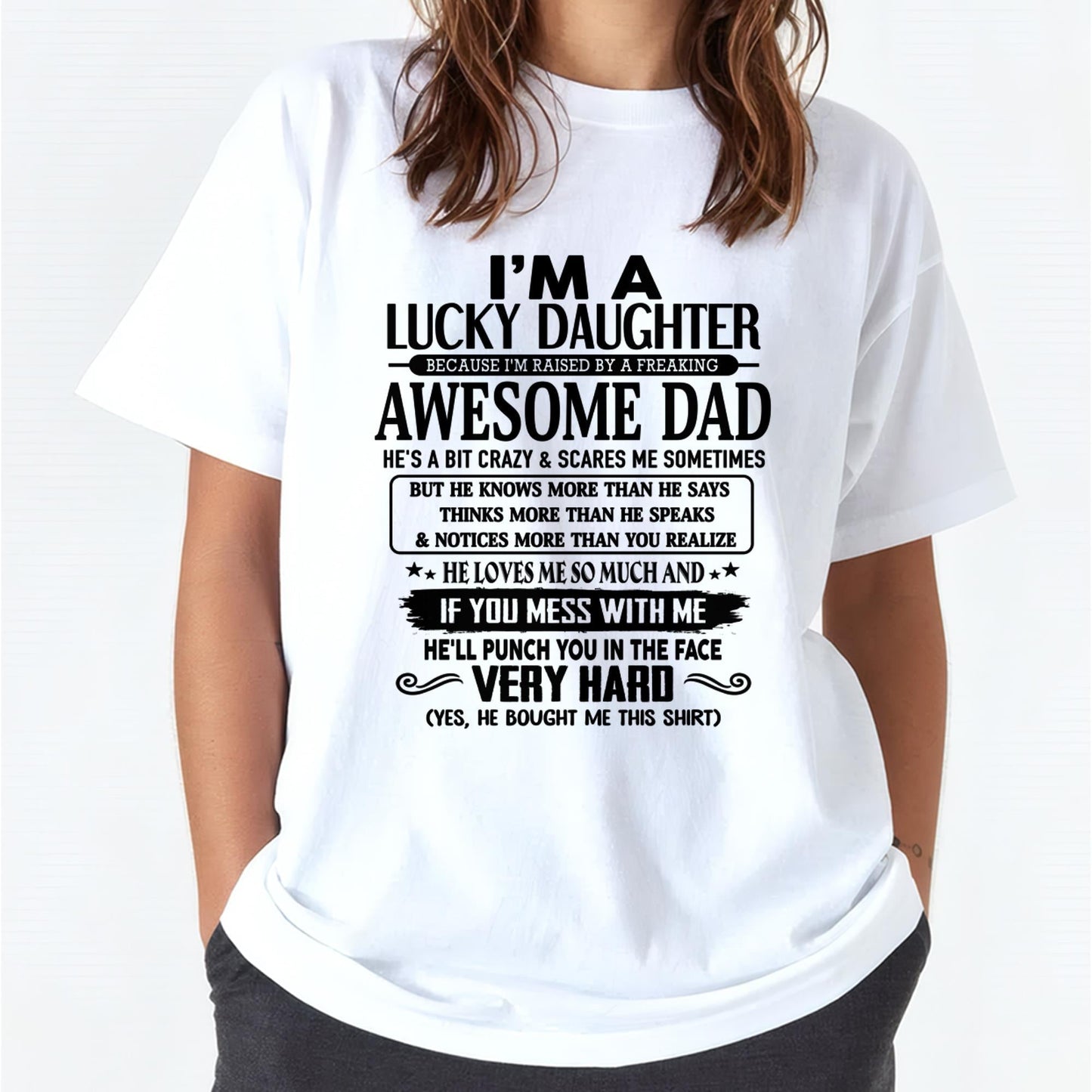 I'm Lucky Daughter - Gift for Daughter from Dad - TOBY00 (SKU-TLUCKYDD-00)