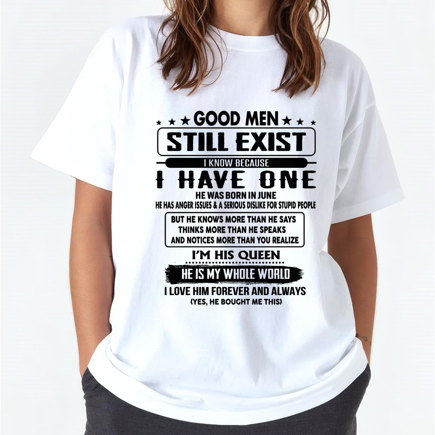 June - Good men Still Exist - gift for your girlfriend, wife from Husband - TOBY06 (SKU-GM-06)