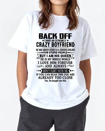 Back Off I Have An Extremely Crazy Boyfriend - - Gift For Wife From Husband - TOBY00 (SKUT-BACKOFF-00)
