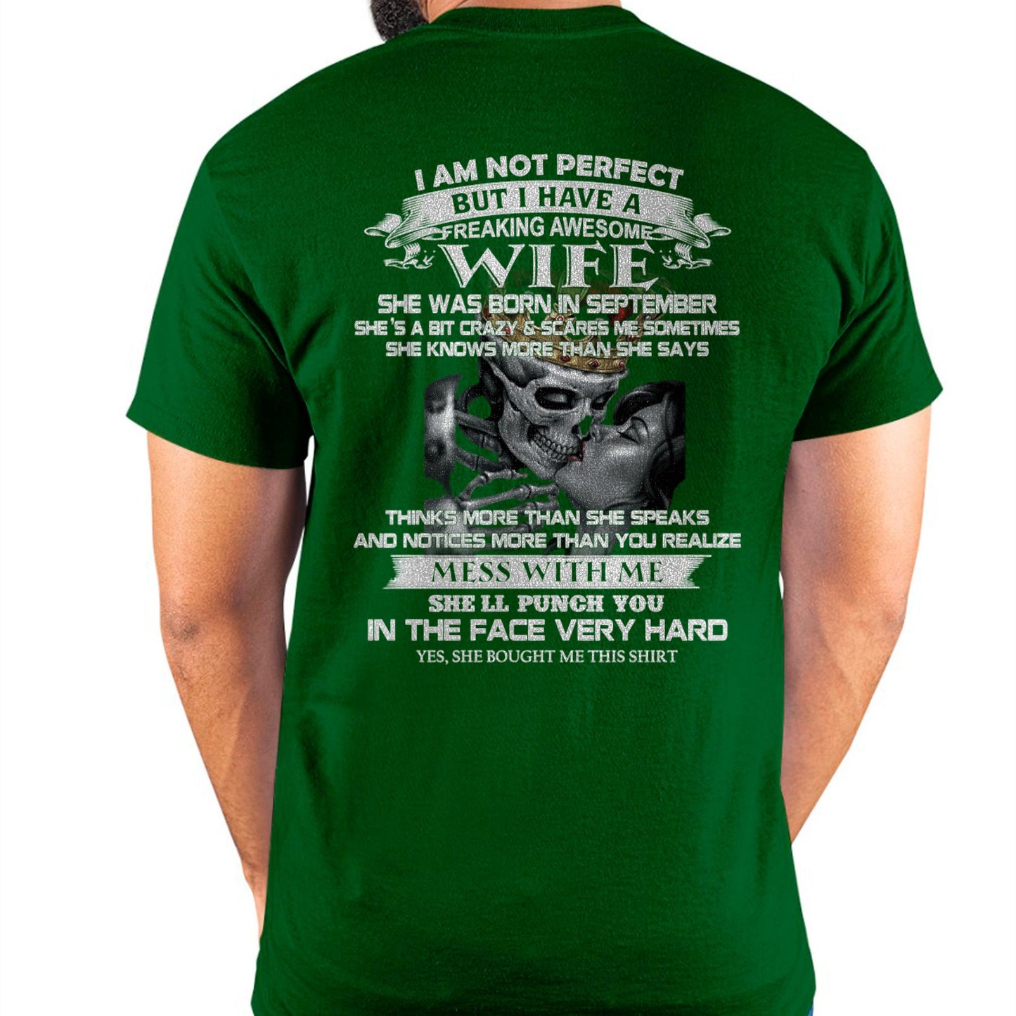 September - I Am Not Perfect But I Have A Freaking Awesome Wife - Gift For Husband From Wife - TOBY09 (SKU06-34-09)