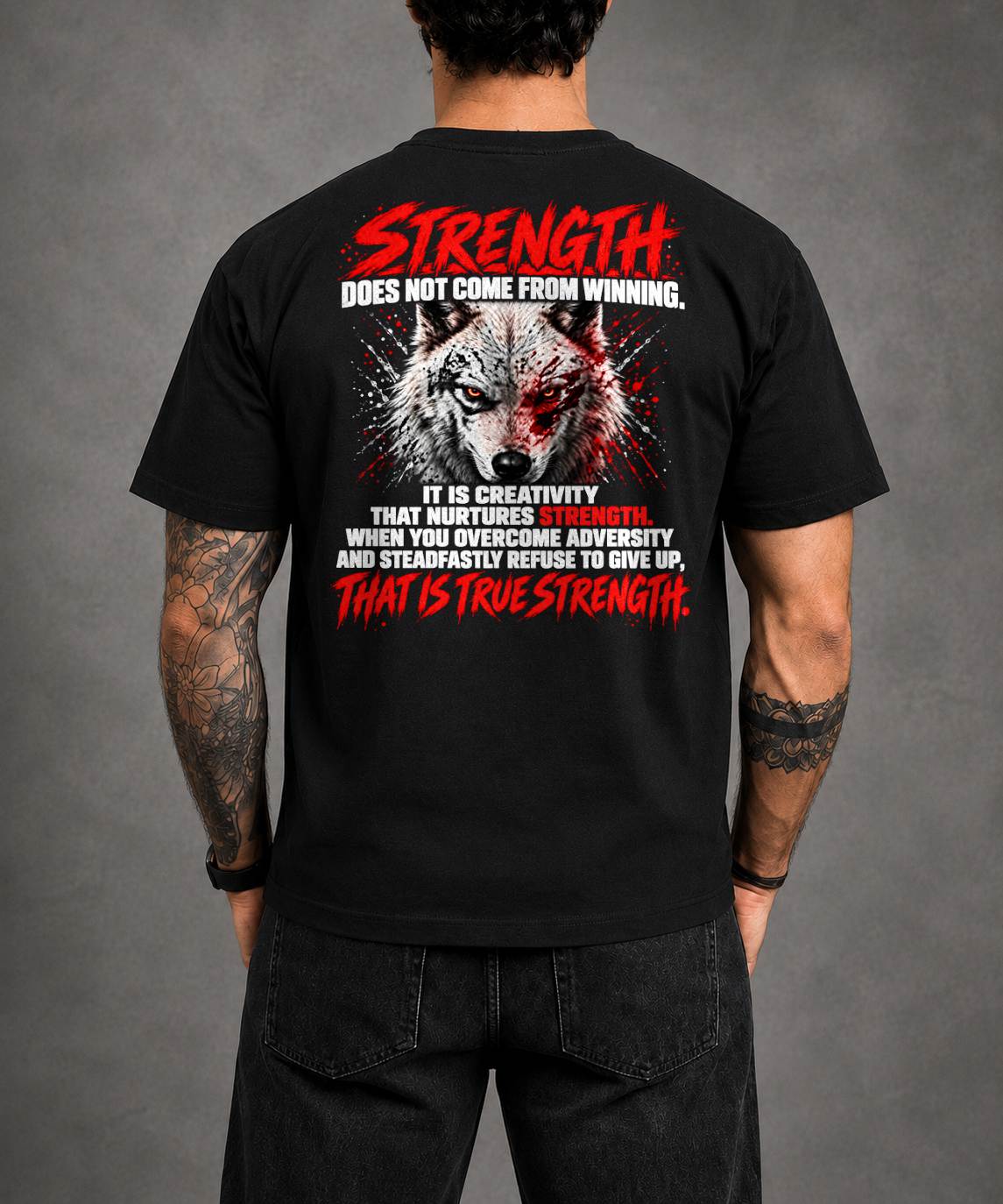 ANIMAL WOLF - STRENGTH DOESN'T COME FROM WINNING - TOBY00 (SKU2609-248)