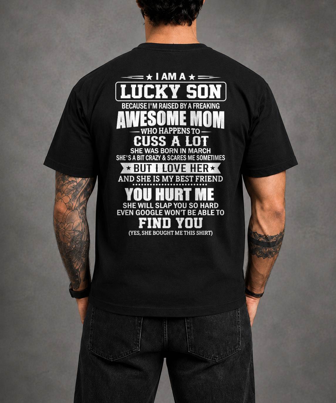 March, I'm Lucky Son - Special Gift for Your Son From Mom - TOBY03 (SKU2609-163-03)