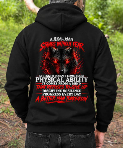 ANIMAL WOLF - A REAL MAN STANDS WITHOUT FEAR - TOBY00 (SKU2609-245)