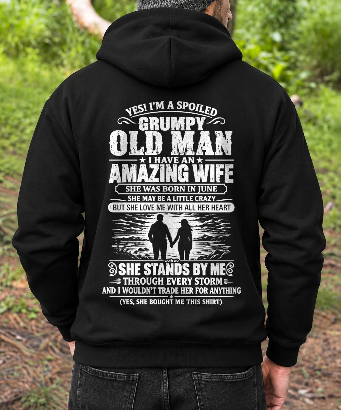 June, I'm A Spoiled Grumpy Old Man I Have An Amazing Wife - Gift For Husband From Wife - TOBY06 (SKU2610-511-06)