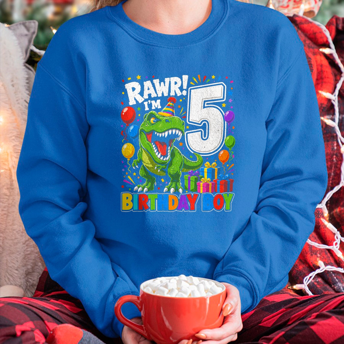 Best Dinosaur Lover Shirt, Funny Dinosaur UnisexT-Shirt/Hoodie/Sweatshirt HLT00 - Dinosaur 5th Five Rawr I_m 5 Birthday Boy T Rex Boys Gifts T-Shirt