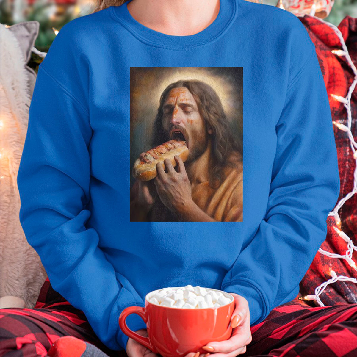 Dog Love Shirt, Dog Lover Gift T-Shirt/Hoodie/Sweatshirt HLT00 - Jesus loves hot dogs T-Shirt