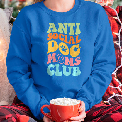 Dog Love Shirt, Dog Lover Gift T-Shirt/Hoodie/Sweatshirt HLT00 - ANTI SOCIAL DOG MOMS CLUB (on back) T-Shirt