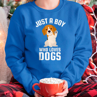 Dog Love Shirt, Dog Lover Gift T-Shirt/Hoodie/Sweatshirt HLT00 - Just A Boy Who Loves Dogs T-Shirt