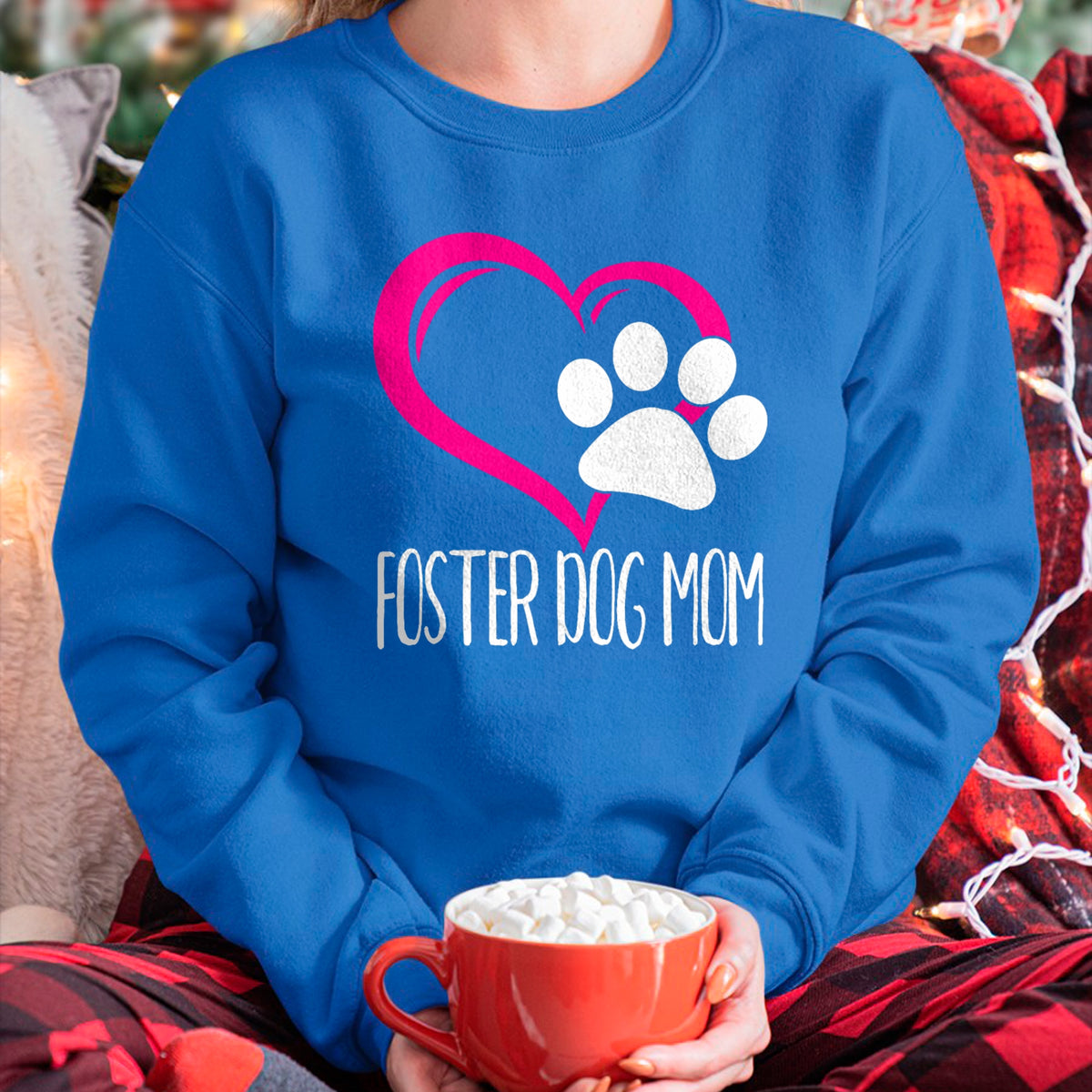 Dog Love Shirt, Dog Lover Gift T-Shirt/Hoodie/Sweatshirt HLT00 - Foster Dog Mom Shirt Cute Dog Paw Heart T-Shirt