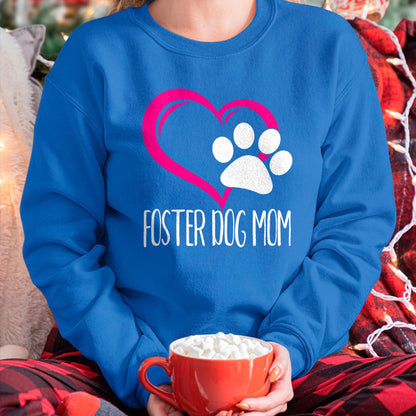 Dog Love Shirt, Dog Lover Gift T-Shirt/Hoodie/Sweatshirt HLT00 - Foster Dog Mom Shirt Cute Dog Paw Heart T-Shirt