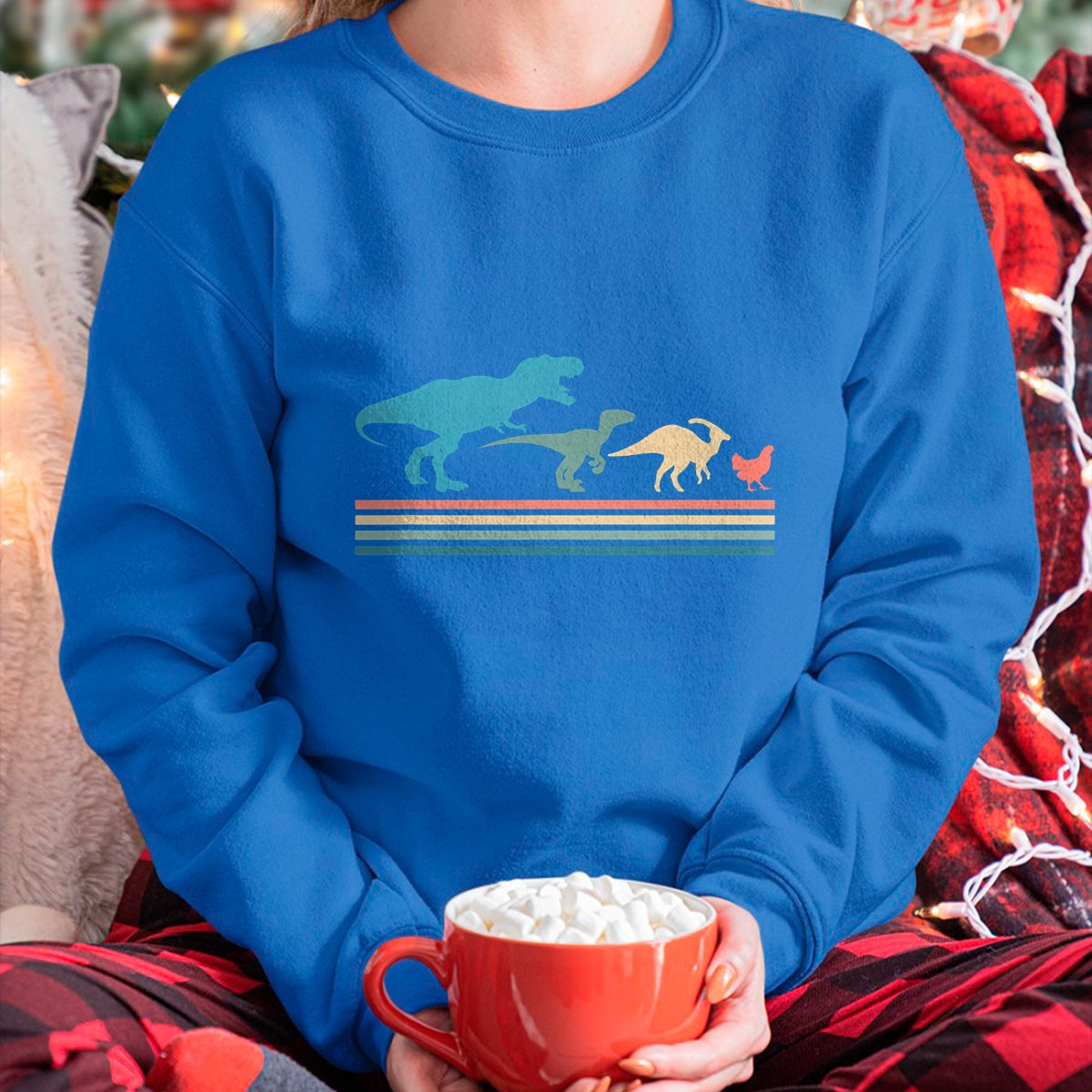 Best Dinosaur Lover Shirt, Funny Dinosaur UnisexT-Shirt/Hoodie/Sweatshirt HLT00 - Funny Vintage Dinosaur Evolution T-Rex Velociraptor Chicken T-Shirt